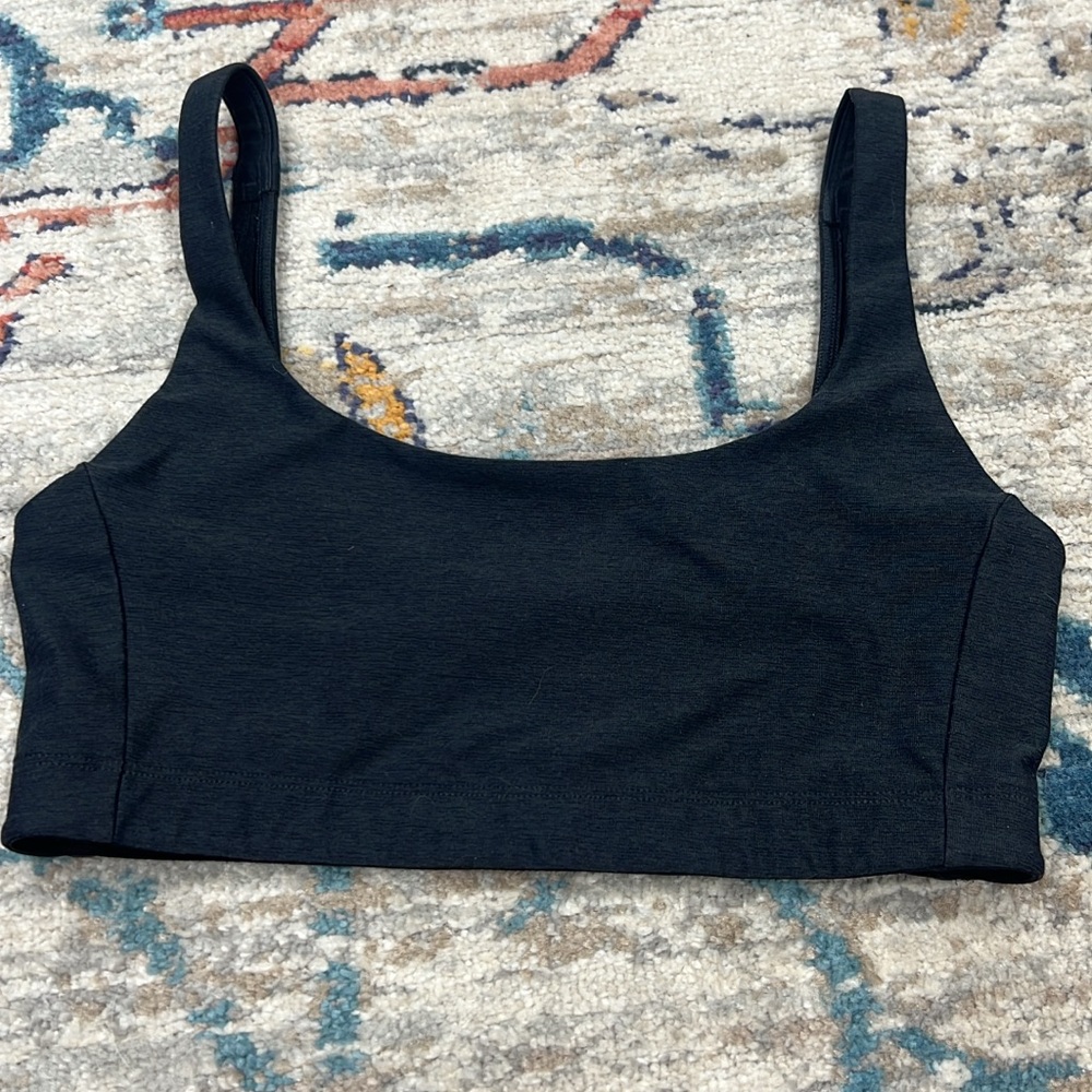 Outdoor Voices Black Scoop Neck Sports Bra